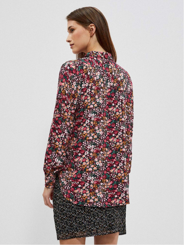 Moodo Розово-черна дамска риза с шарки Moodo