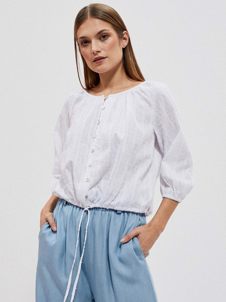 Moodo Бяла дамска блуза Moodo