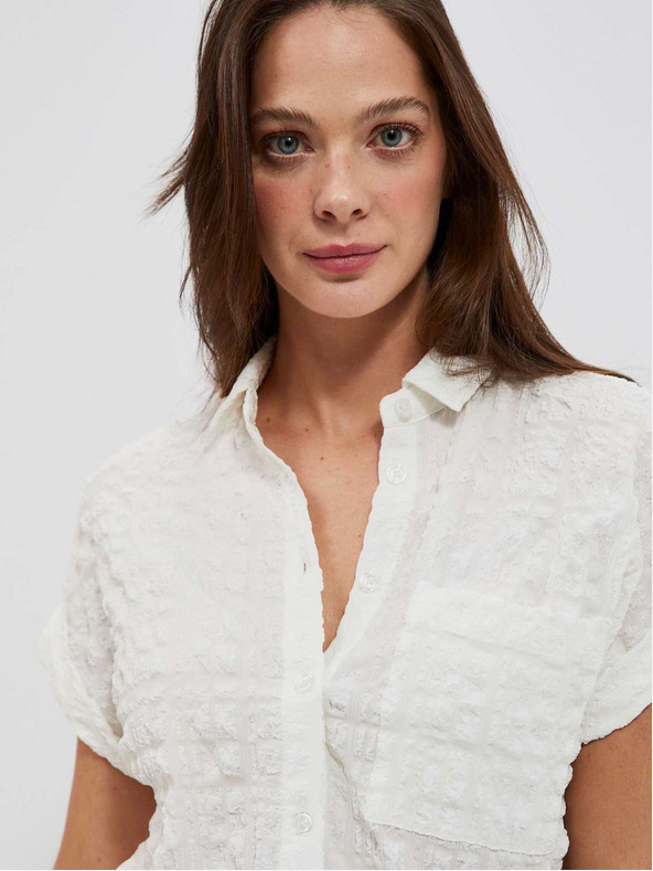 Moodo Бяла дамска блуза Moodo