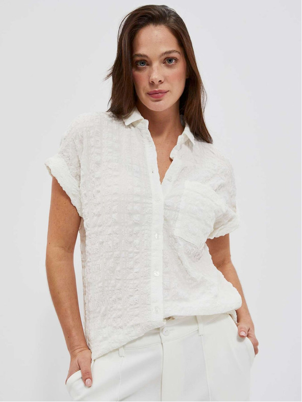 Moodo Бяла дамска блуза Moodo