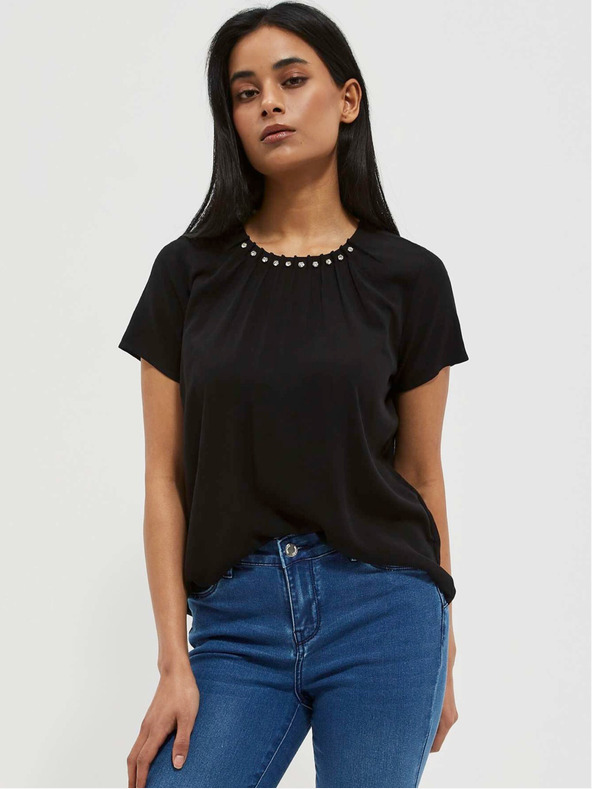 Moodo Черна дамска блуза Moodo