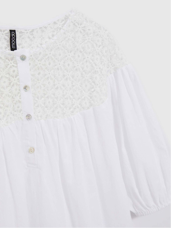 Moodo Бяла дамска блуза Moodo