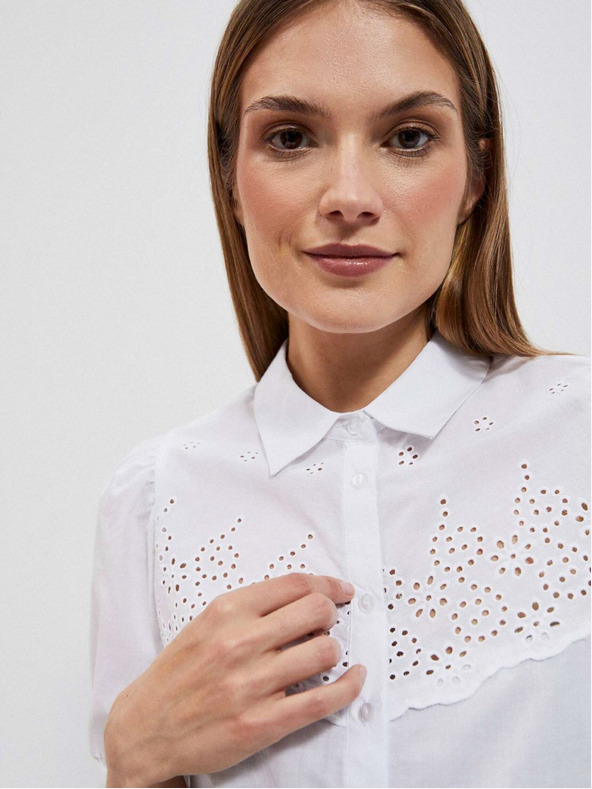 Moodo Бяла дамска блуза Moodo