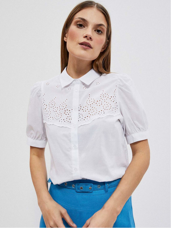 Moodo Бяла дамска блуза Moodo