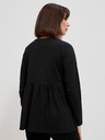 Moodo Черна дамска блуза с къдрици Moodo
