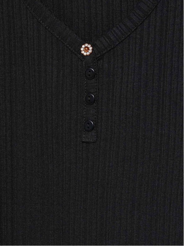 Moodo Черна дамска дълга рокля Moodo