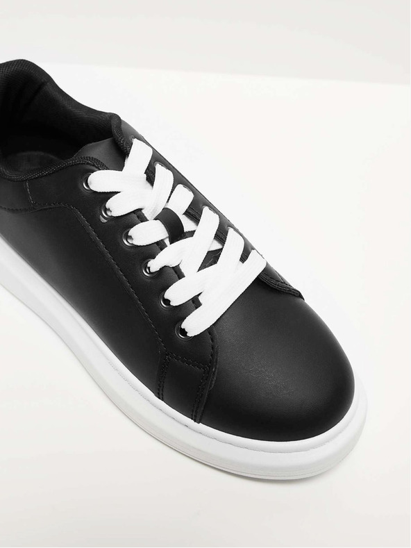 Moodo Черни дамски кожени маратонки Moodo