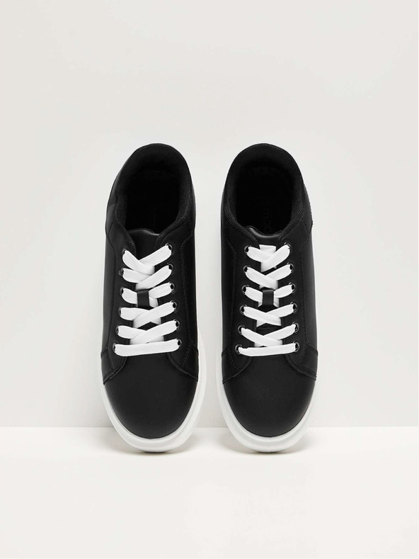 Moodo Черни дамски кожени маратонки Moodo