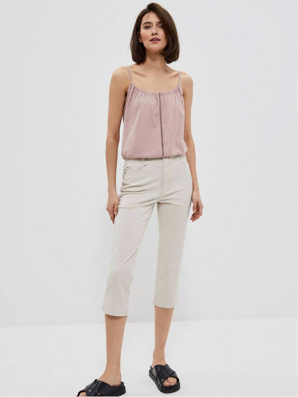 Moodo Moodo Бежов дамски панталон