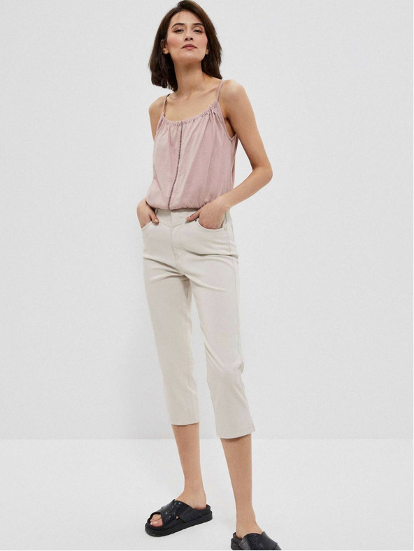 Moodo Moodo Бежов дамски панталон