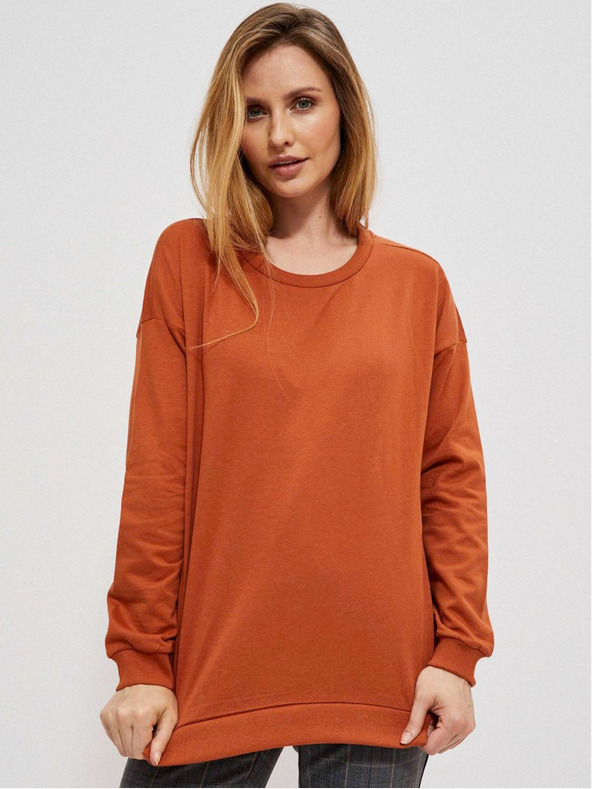 Moodo Оранжев дамски суитшърт Moodo