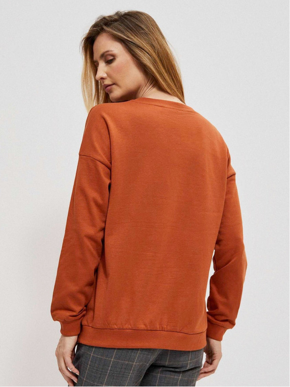 Moodo Оранжев дамски суитшърт Moodo