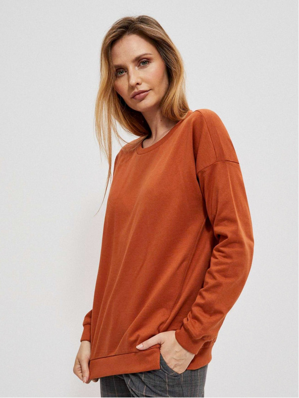 Moodo Оранжев дамски суитшърт Moodo