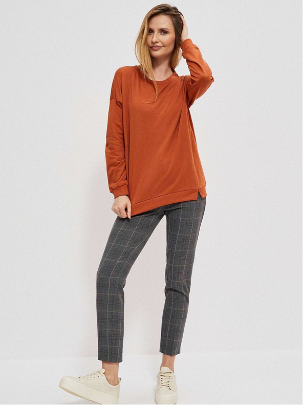 Moodo Оранжев дамски суитшърт Moodo