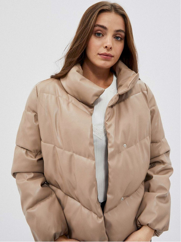 Moodo Бежово дамско ватирано яке Moodo