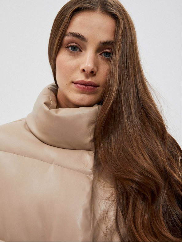 Moodo Бежово дамско ватирано яке Moodo