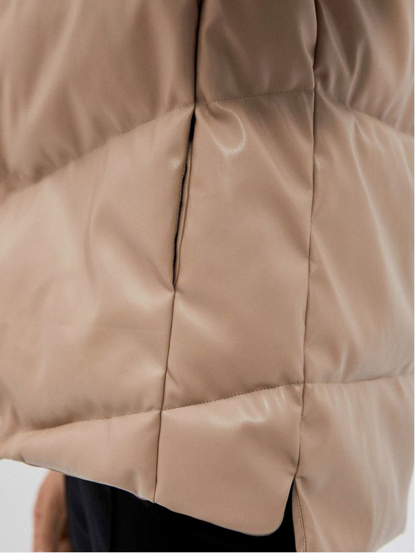 Moodo Бежово дамско ватирано яке Moodo