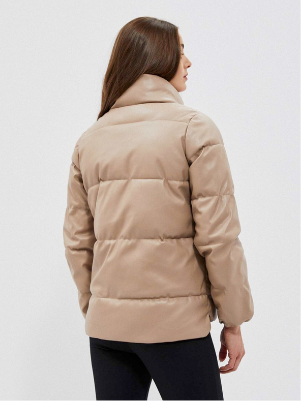 Moodo Бежово дамско ватирано яке Moodo