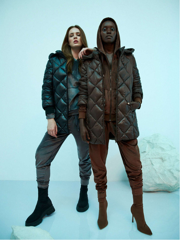 Moodo Кафяво дамско ватирано яке Moodo