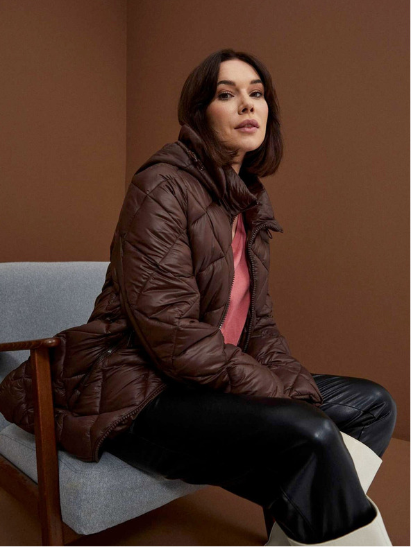 Moodo Кафяво дамско ватирано яке Moodo