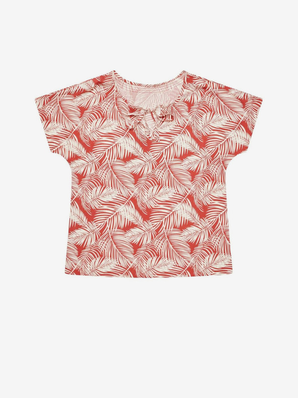 Moodo Бяла и червена дамска шарена блуза Moodo