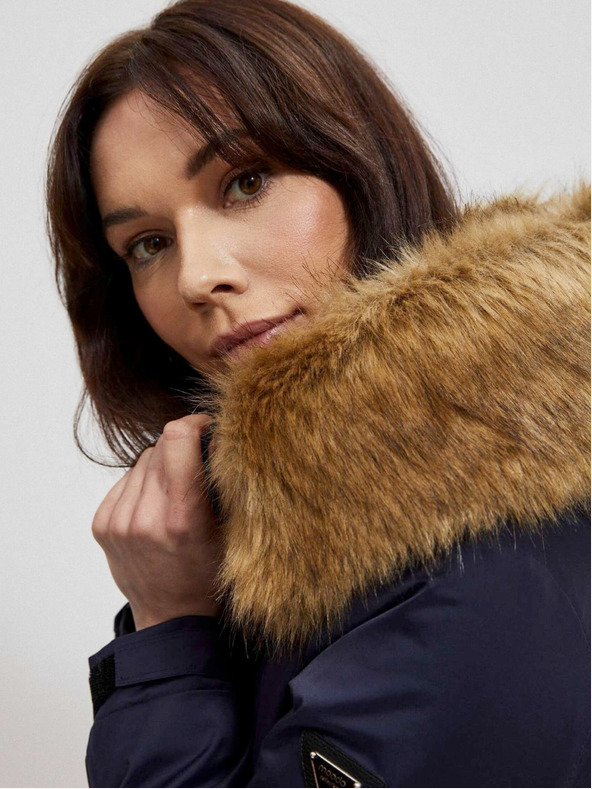 Moodo Тъмно синя дамска парка Moodo