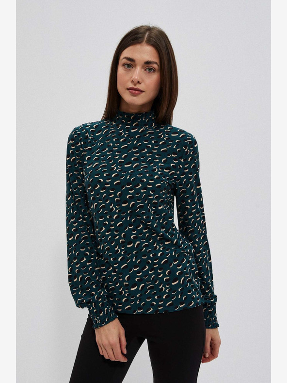 Moodo Зелена дамска шарена блуза Moodo