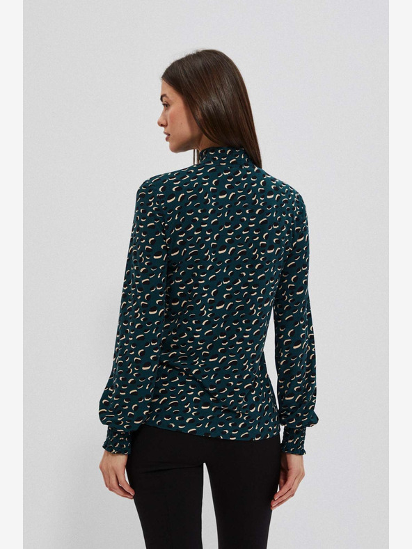 Moodo Зелена дамска шарена блуза Moodo
