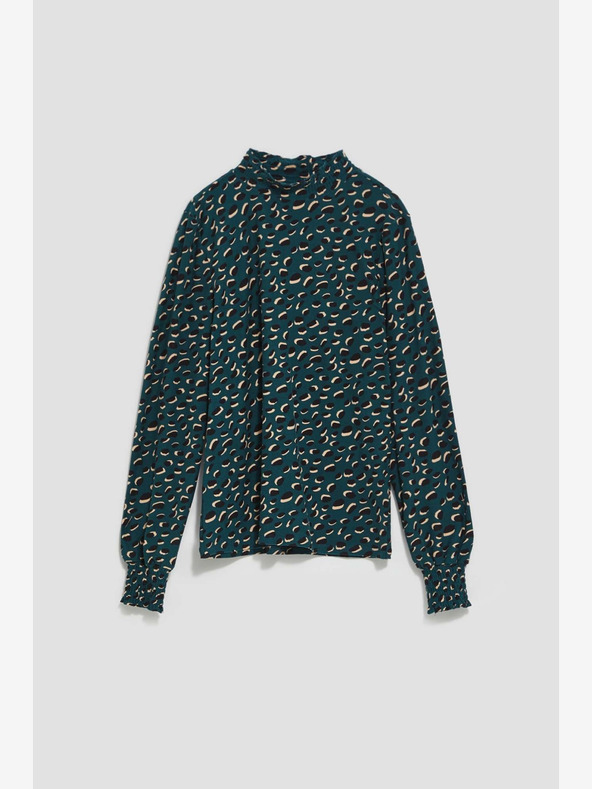 Moodo Зелена дамска шарена блуза Moodo