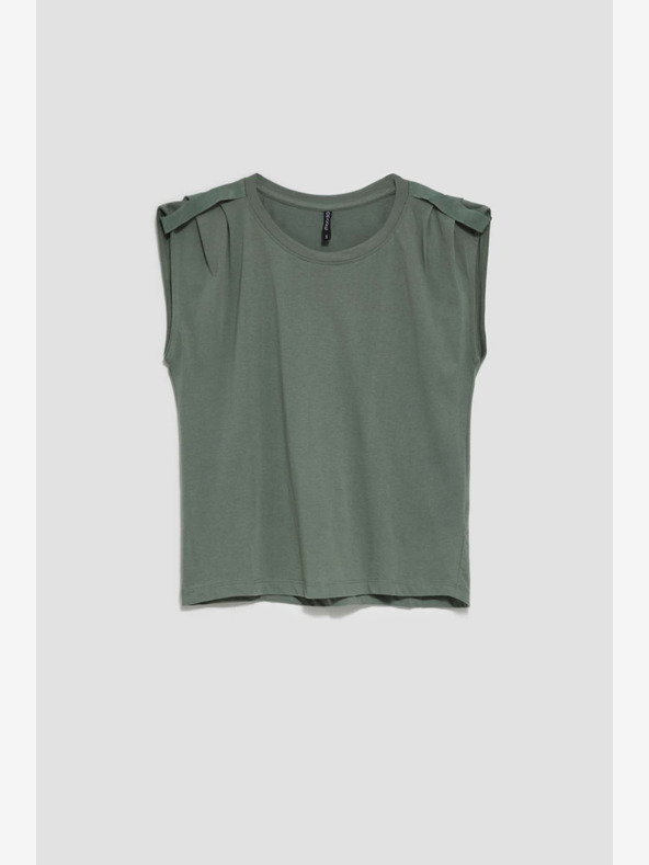 Moodo Зелена дамска риза тип "чино" Moodo