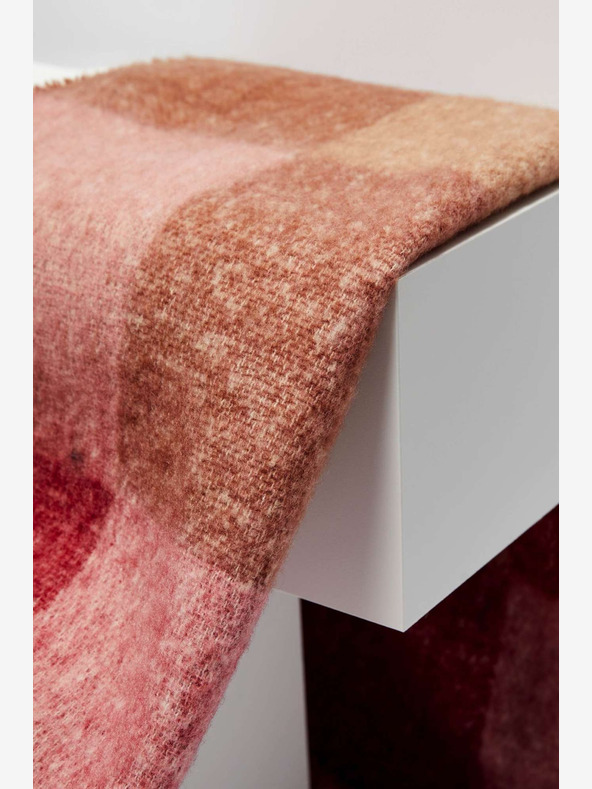 Moodo Розов дамски кариран шал Moodo