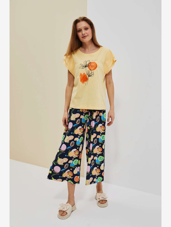 Moodo Жълта риза с щампа Moodo