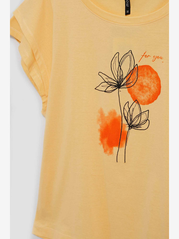 Moodo Жълта риза с щампа Moodo
