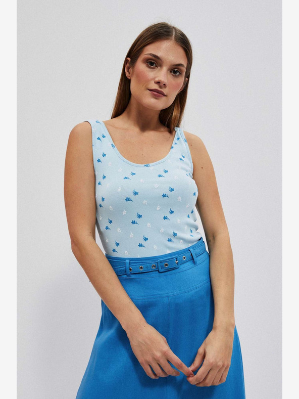 Moodo Светлосин блузон с щампа Moodo