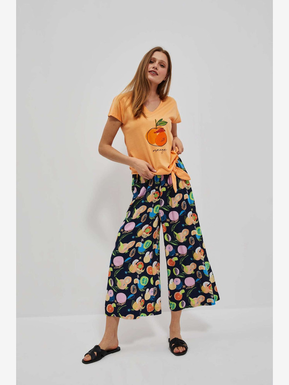 Moodo Оранжева тениска с щампа Moodo