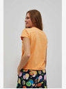 Moodo Оранжева тениска с щампа Moodo