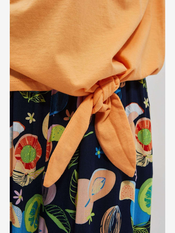 Moodo Оранжева тениска с щампа Moodo