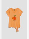 Moodo Оранжева тениска с щампа Moodo