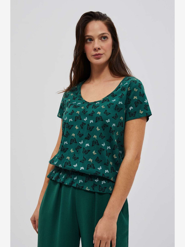 Moodo Зелена шарена блуза Moodo