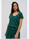 Moodo Зелена шарена блуза Moodo