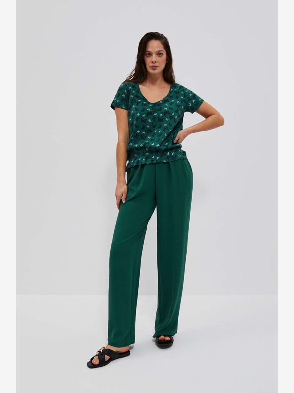 Moodo Зелена шарена блуза Moodo