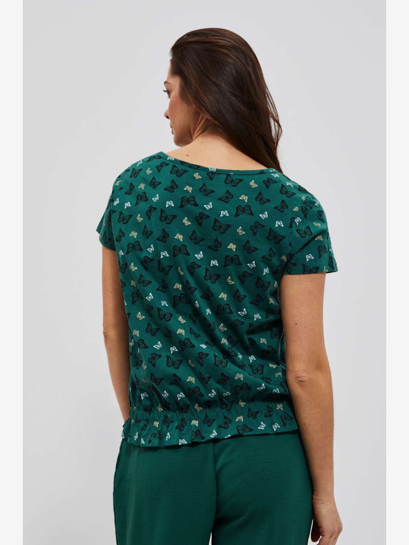 Moodo Зелена шарена блуза Moodo