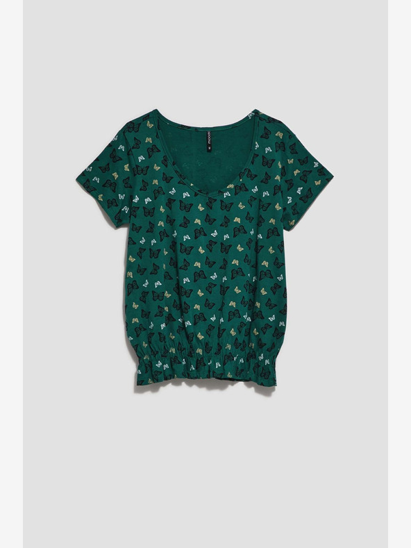 Moodo Зелена шарена блуза Moodo