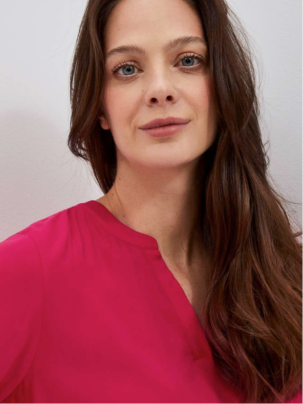 Moodo Тъмнорозов топ с жартиери Moodo