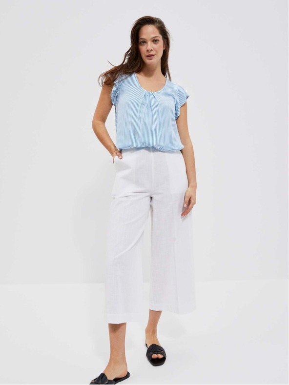 Moodo Блуза на сини и бели райета Moodo