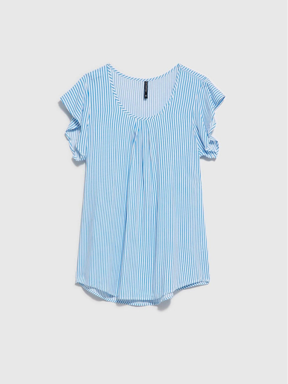 Moodo Блуза на сини и бели райета Moodo