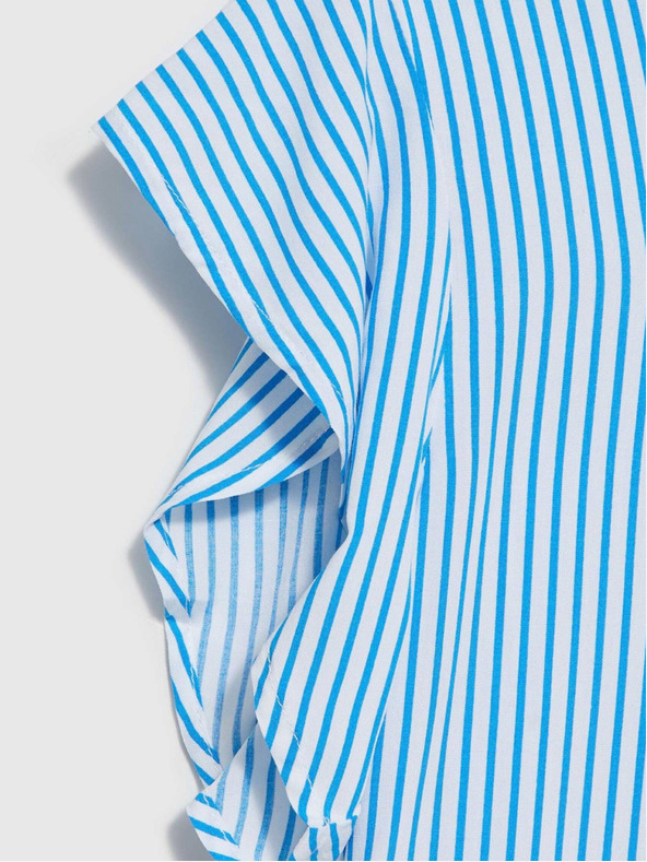 Moodo Блуза на сини и бели райета Moodo