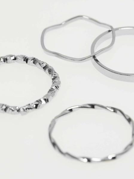 Moodo Комплект фини сребърни пръстени Moodo