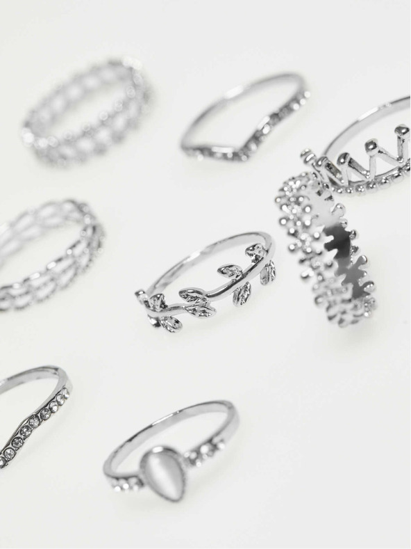 Moodo Комплект сребърни пръстени Moodo