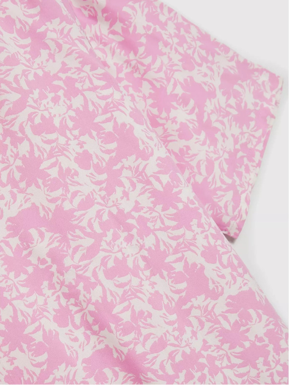 Moodo Светлорозова шарена блуза с вратовръзка Moodo